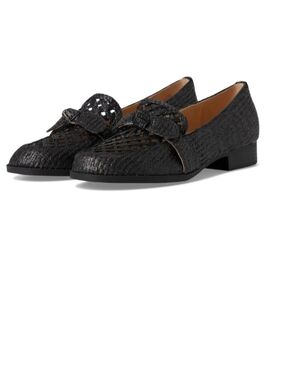 Bandolino Black Lilanna 4/6" Block Heel Slip On Almond Toe Loafers Size 8 NWT